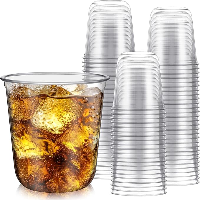 Disposable Stemless Glasses 12oz Crystal Plastic