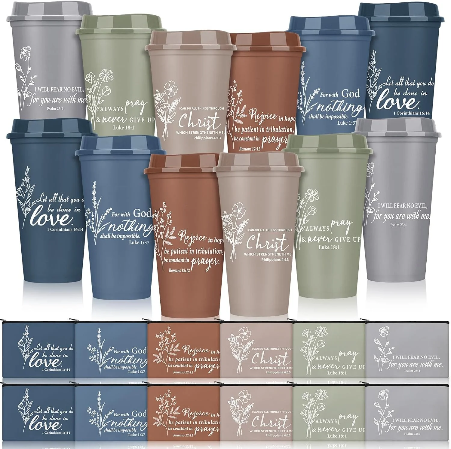 Ziliny 12set/24pcs Christmas Christian Gifts for Women Include 12