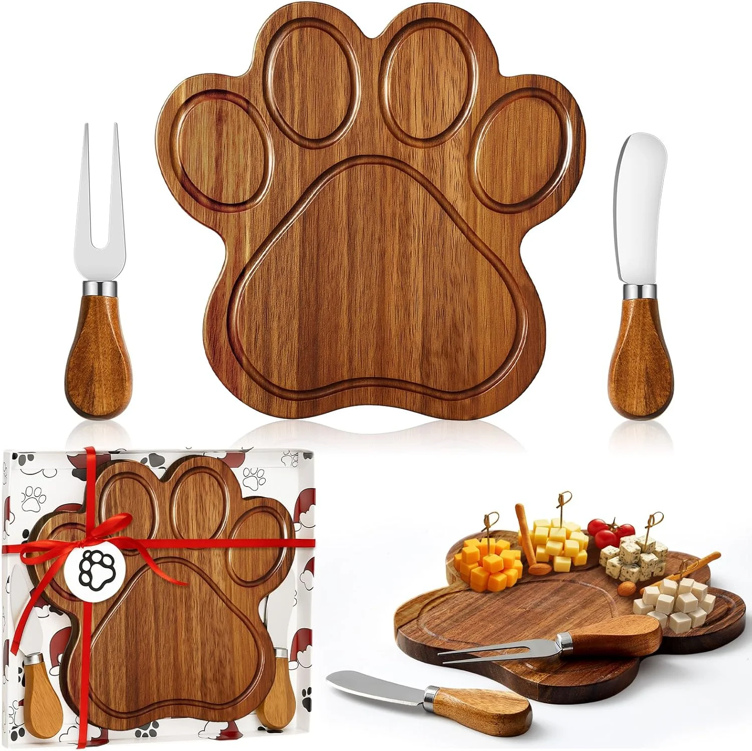 Ziliny Dog Lovers Gifts for Women, Dog Paw Cheese
