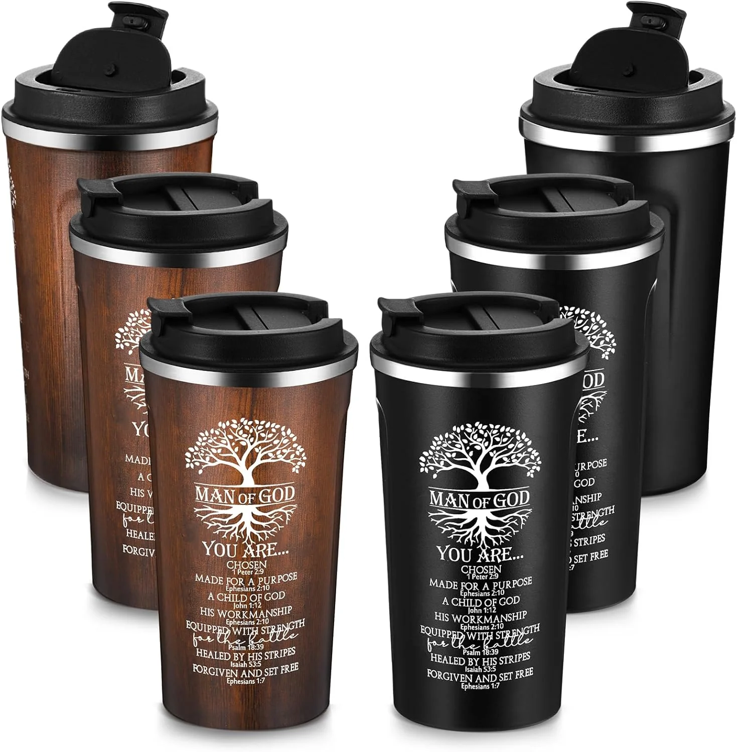 Ziliny 6 Pcs Christian Gifts for Men 17 oz