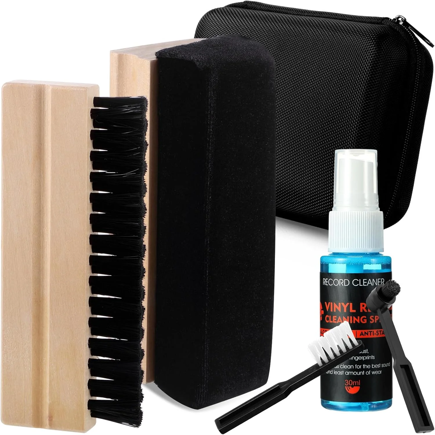 6 Pcs Vinyl Record Cleaning Kit Includes Nylon Microfiber...