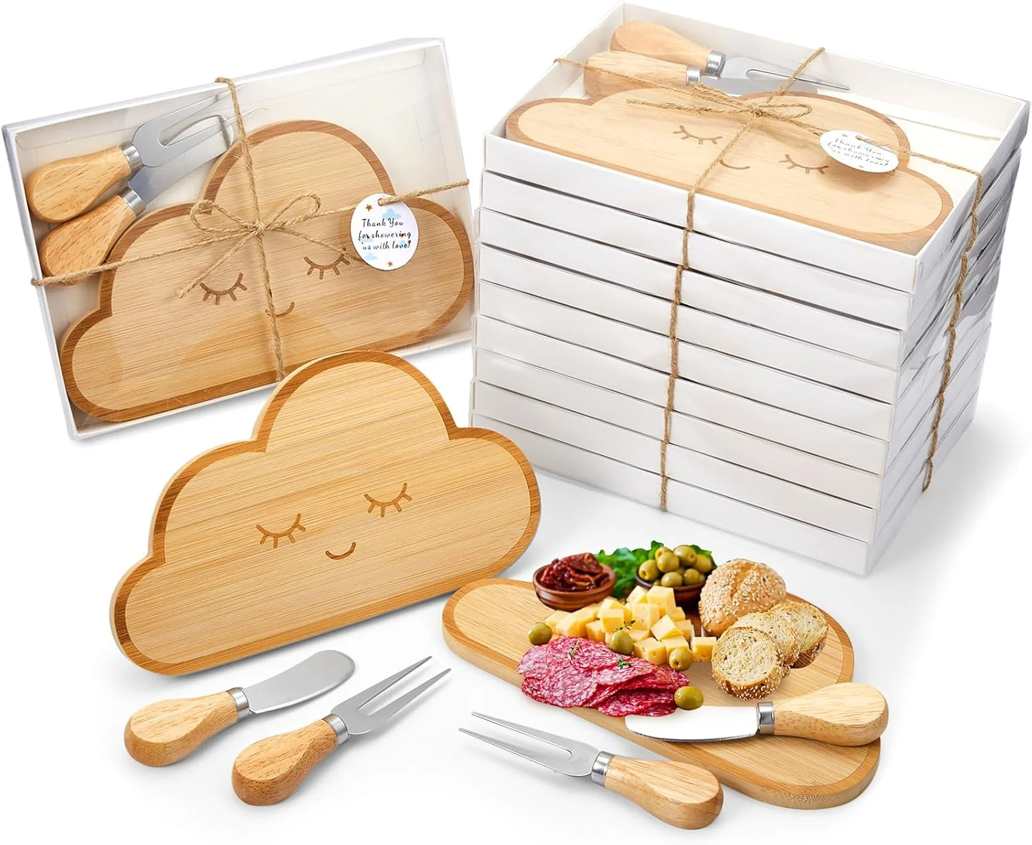 12 Set Baby Shower Party Favors Mini Cheese Cutting Board...