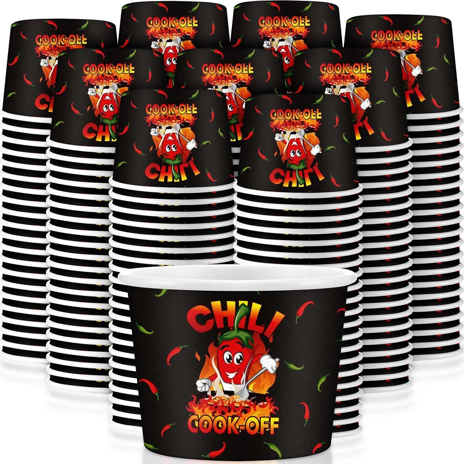 Ziliny 200 Pcs Chili Cook off Party Decorations Disposable