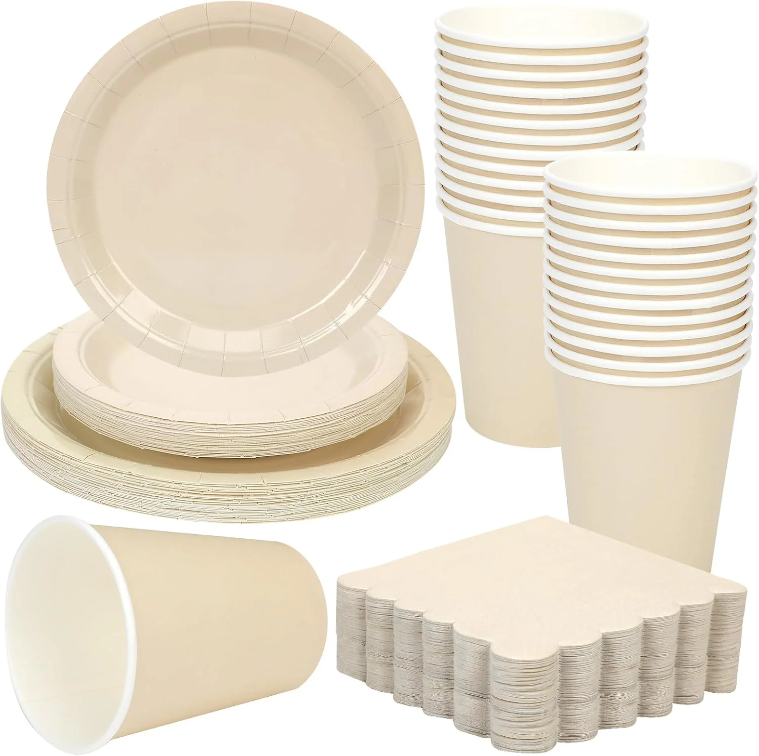 Ziliny 150 Pcs Disposable Party Dinnerware Supplies Set Includes