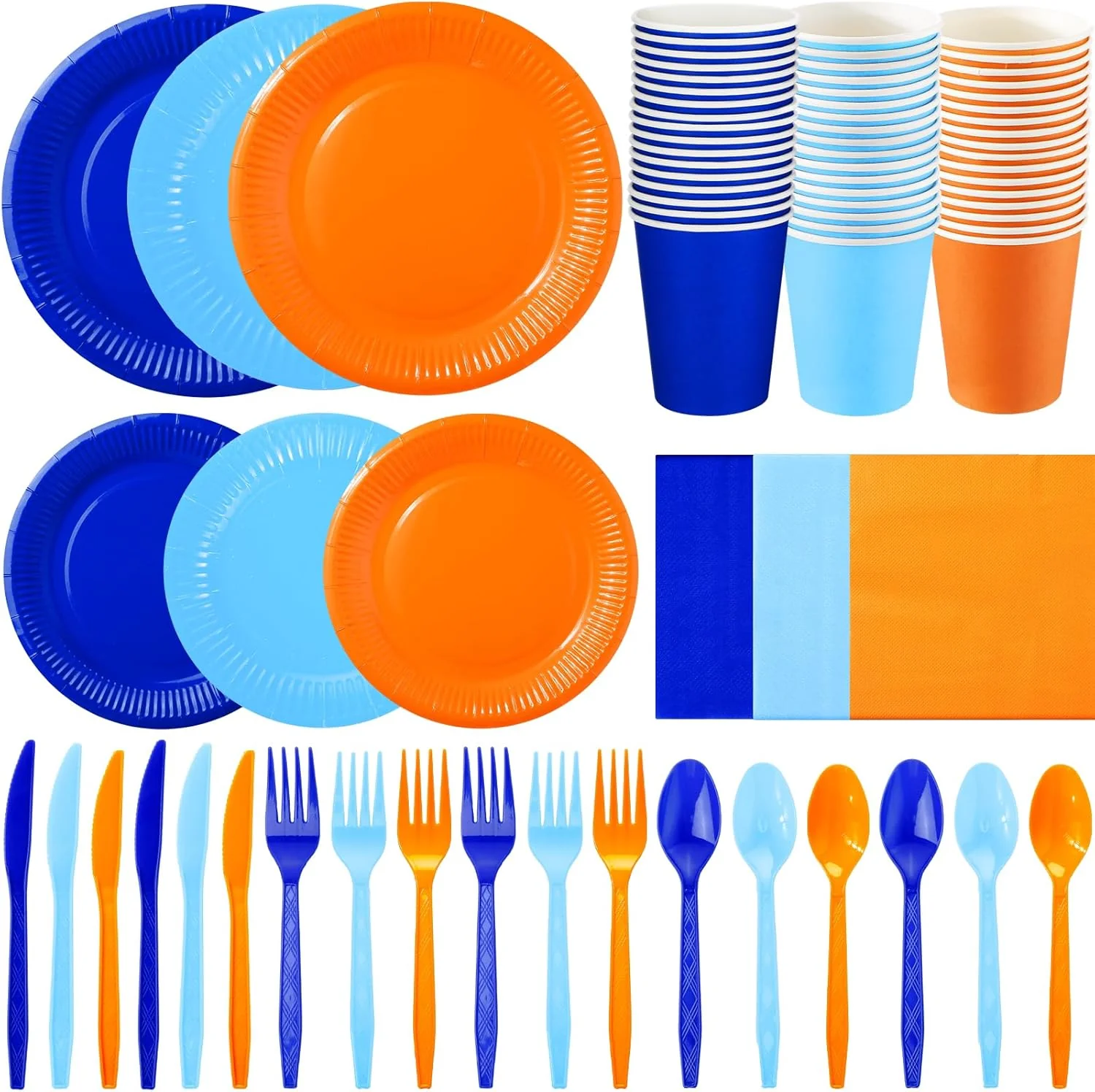 Ziliny 420 Pcs Paper Plates and Napkins 9 oz