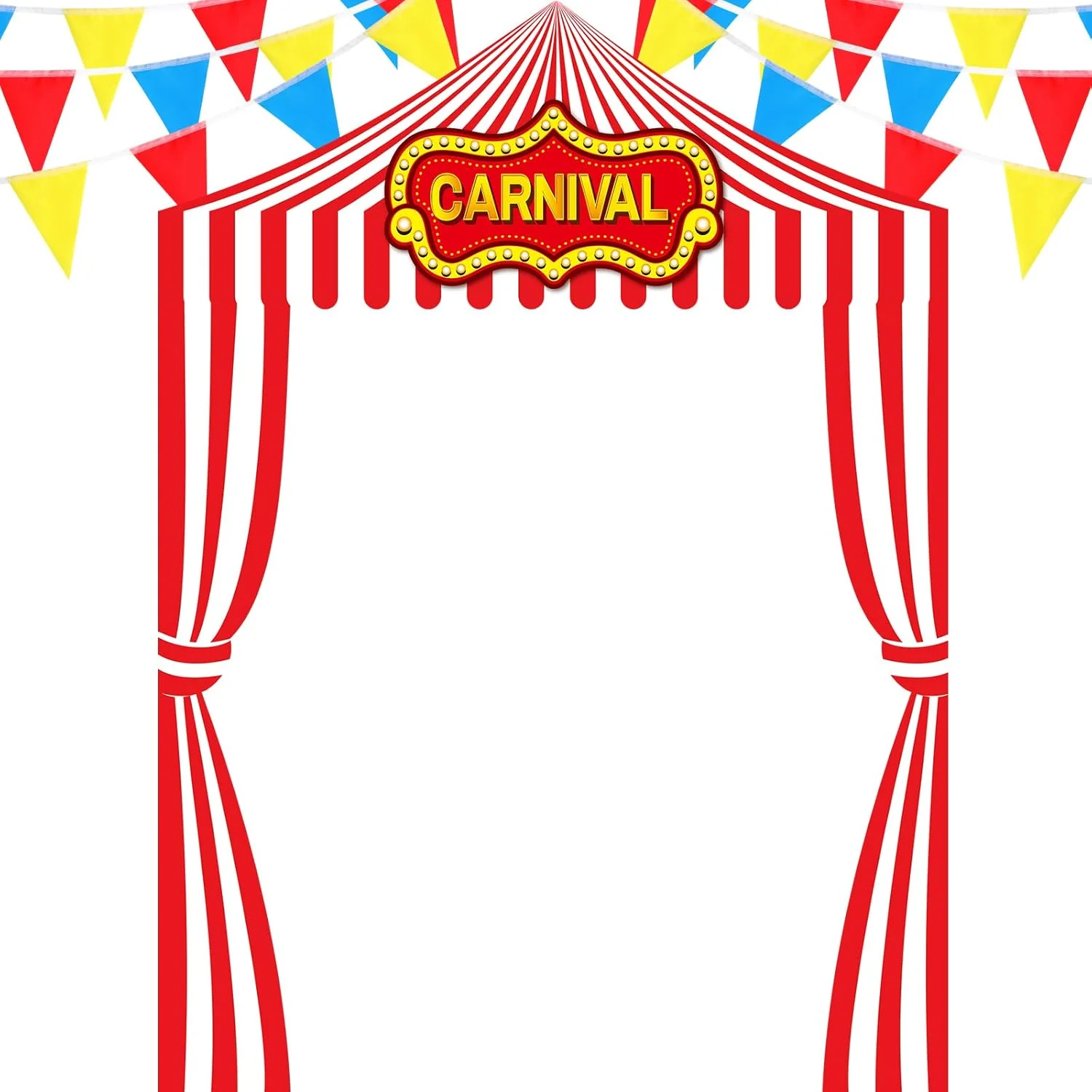 4 Pcs Carnival Circus Party Decorations Circus Banner Tent...