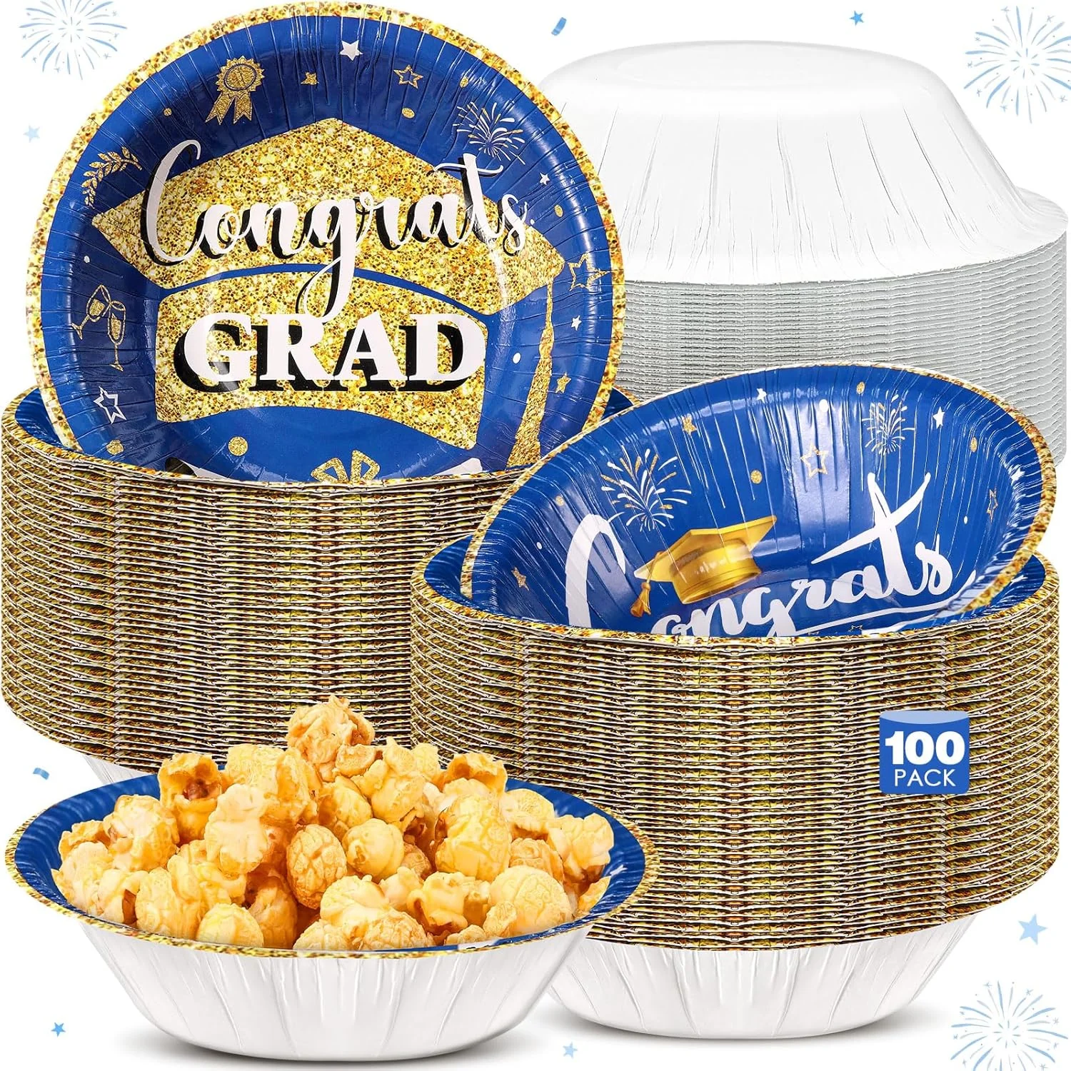 Ziliny 100 Pcs 16 oz Graduation Party Supplies Congrats