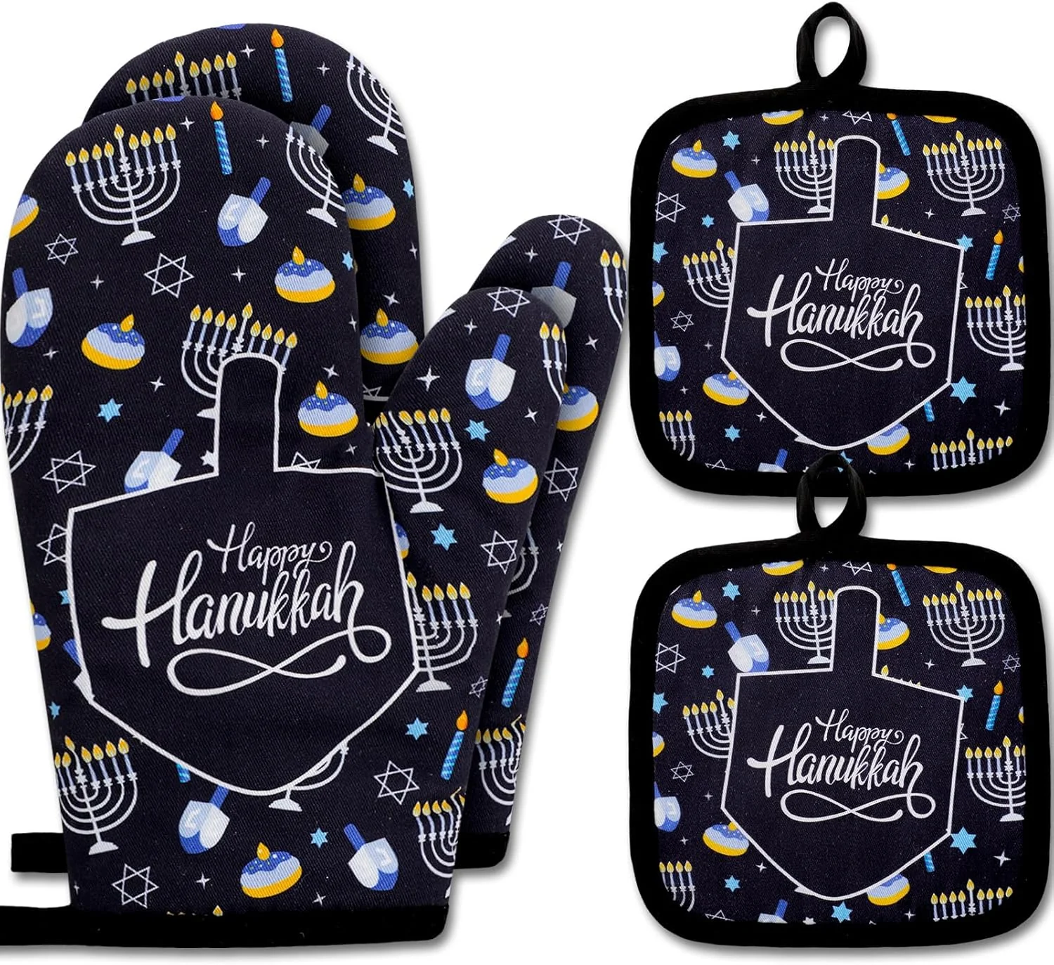 Ziliny 4 Pcs Hanukkah Hostess Set Pot Holder