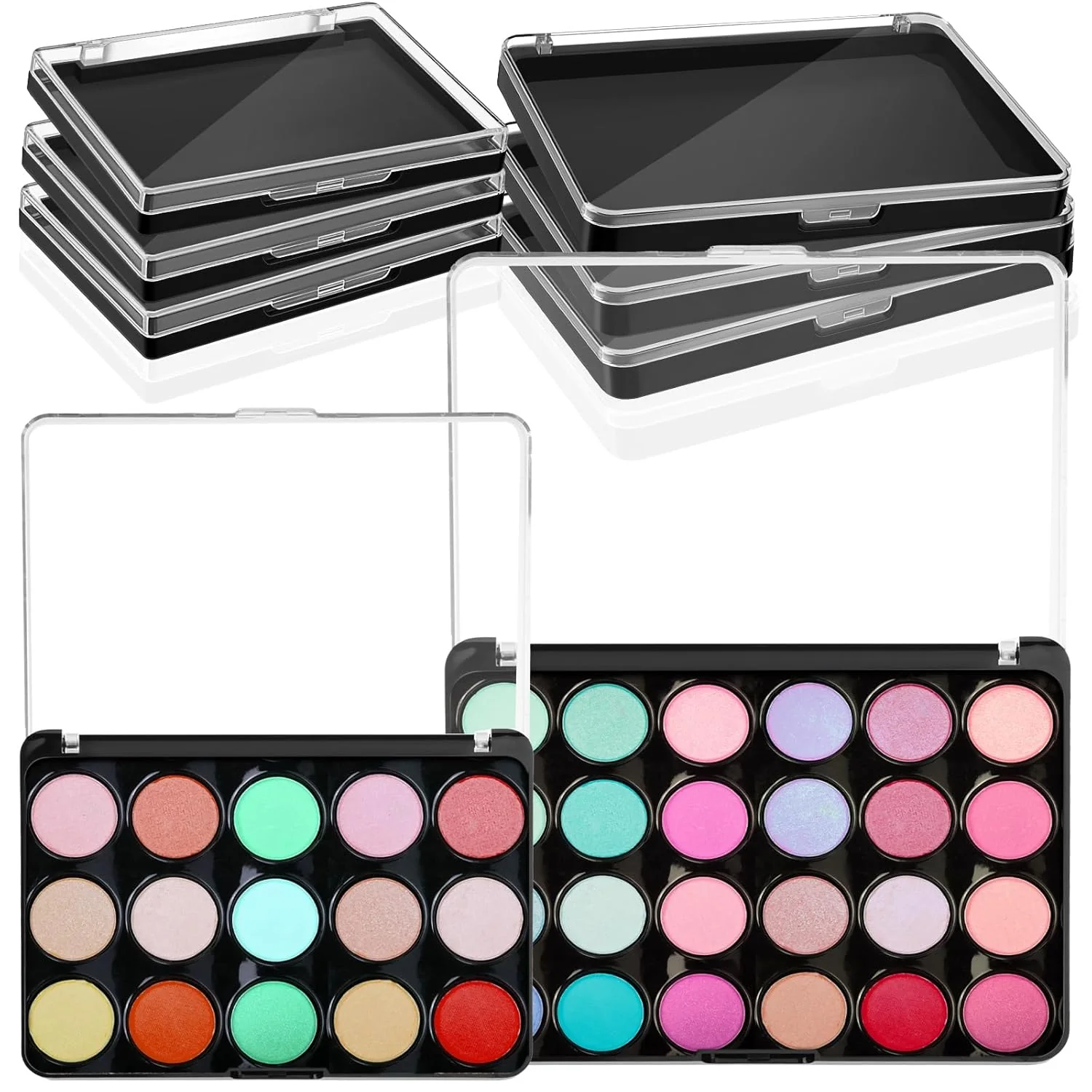 Ziliny 6 Pcs Empty Magnetic Makeup Palette with Clear