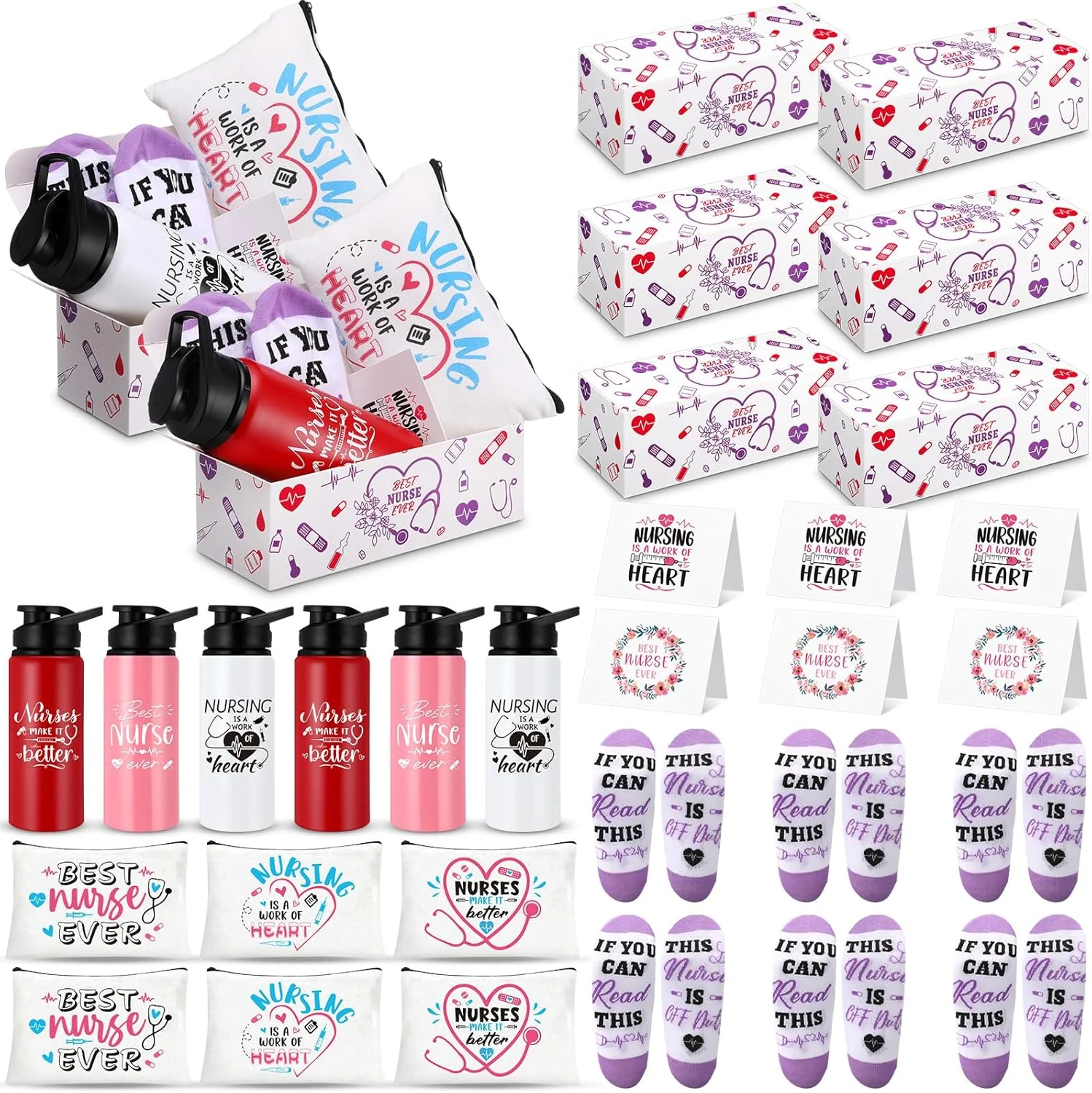 6 Set 30 Pcs Nurse Gifts for Women CNA Week Gift Nurses...