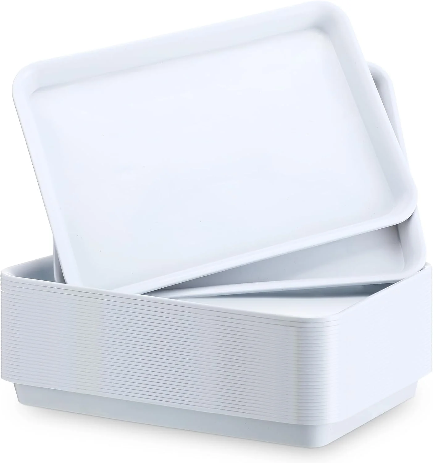 Ziliny 30 Pcs Serving Trays Plastic Serving Tray 12.6