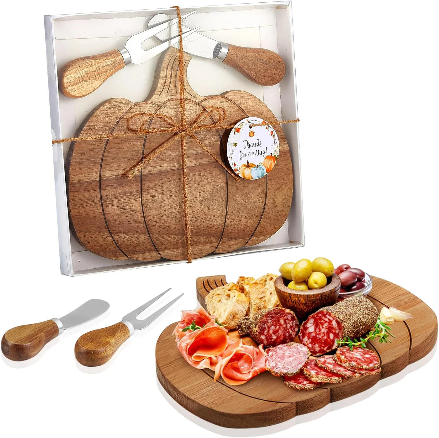 Ziliny 1 Set Pumpkin Cheese Board Fall Party Favors