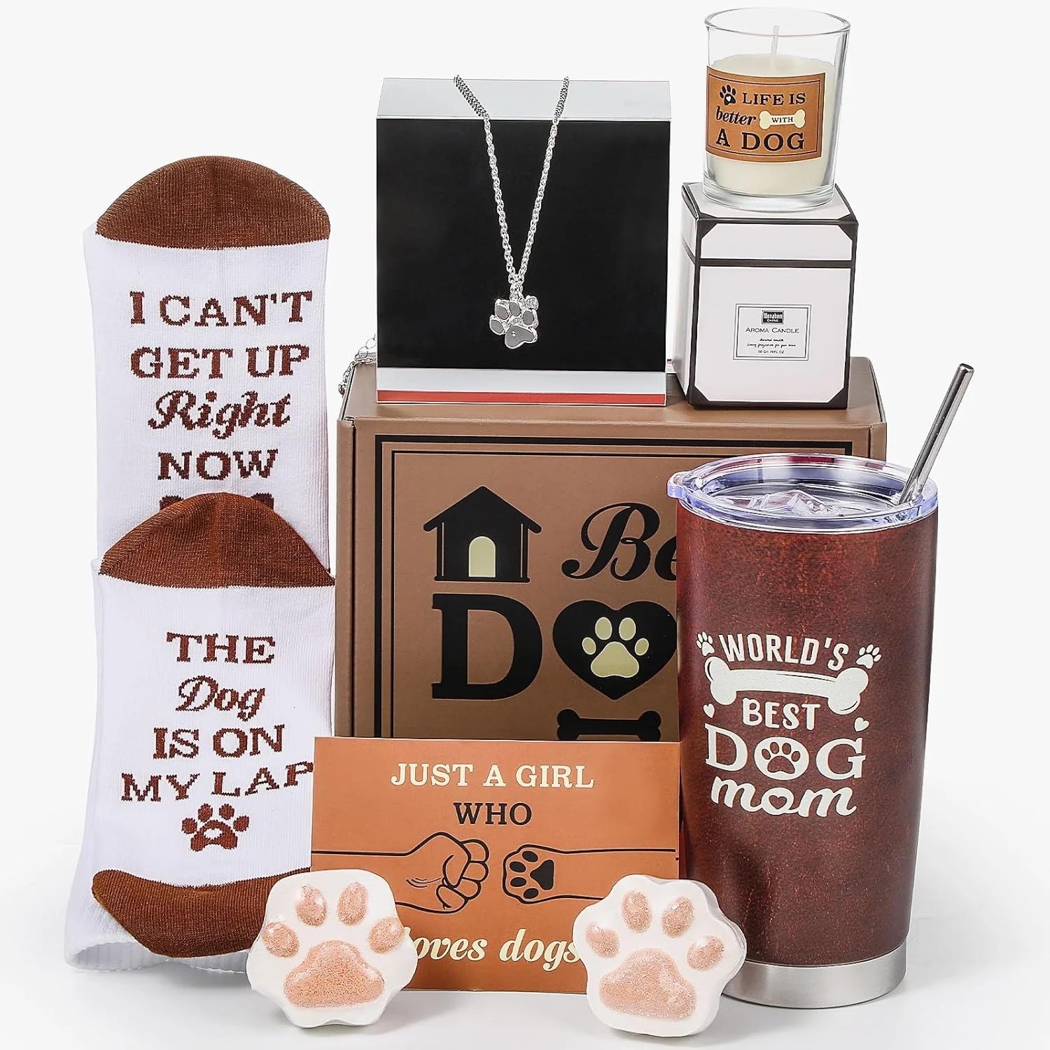 Ziliny 11 Pcs Best Dog Mom Gift Set Christmas