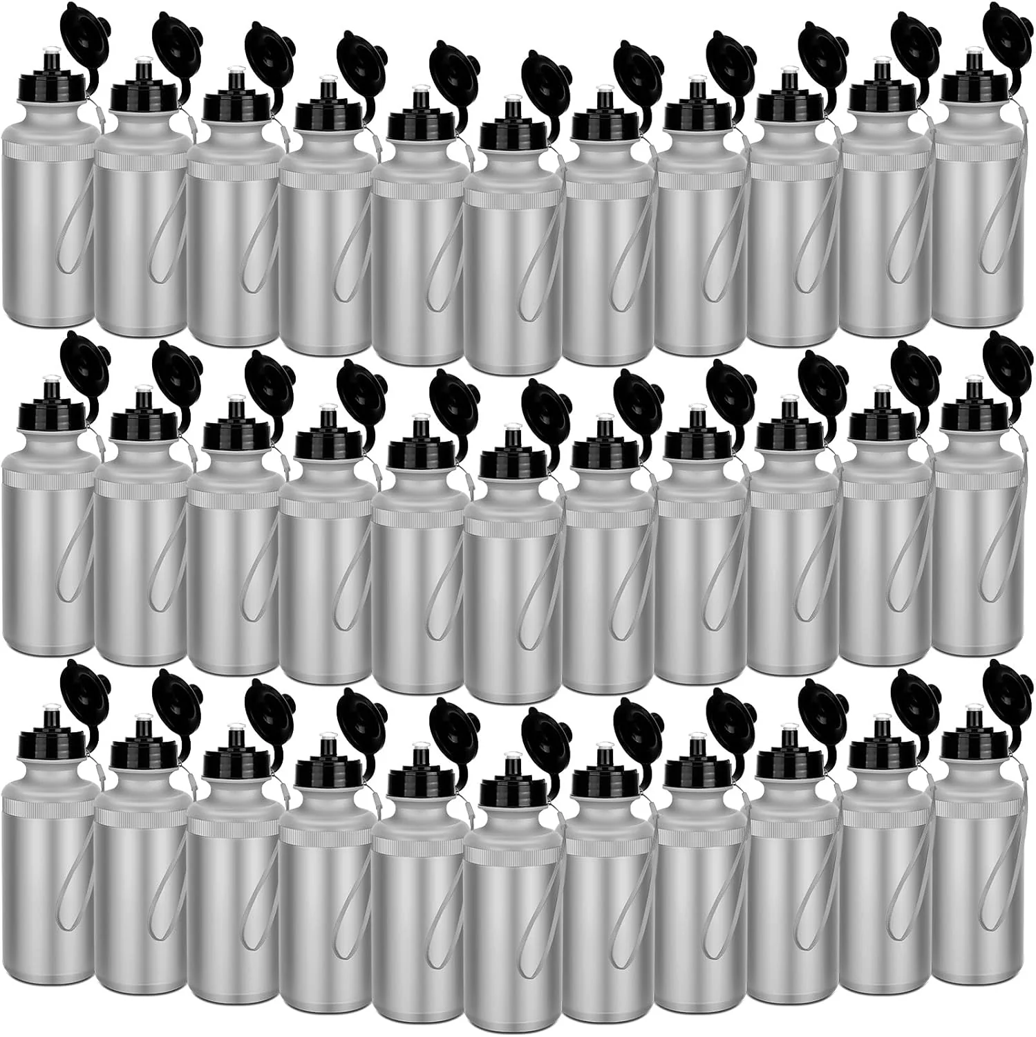 72 Pcs Reusable Water Bottles Bulk 20 oz Squeeze Plastic...