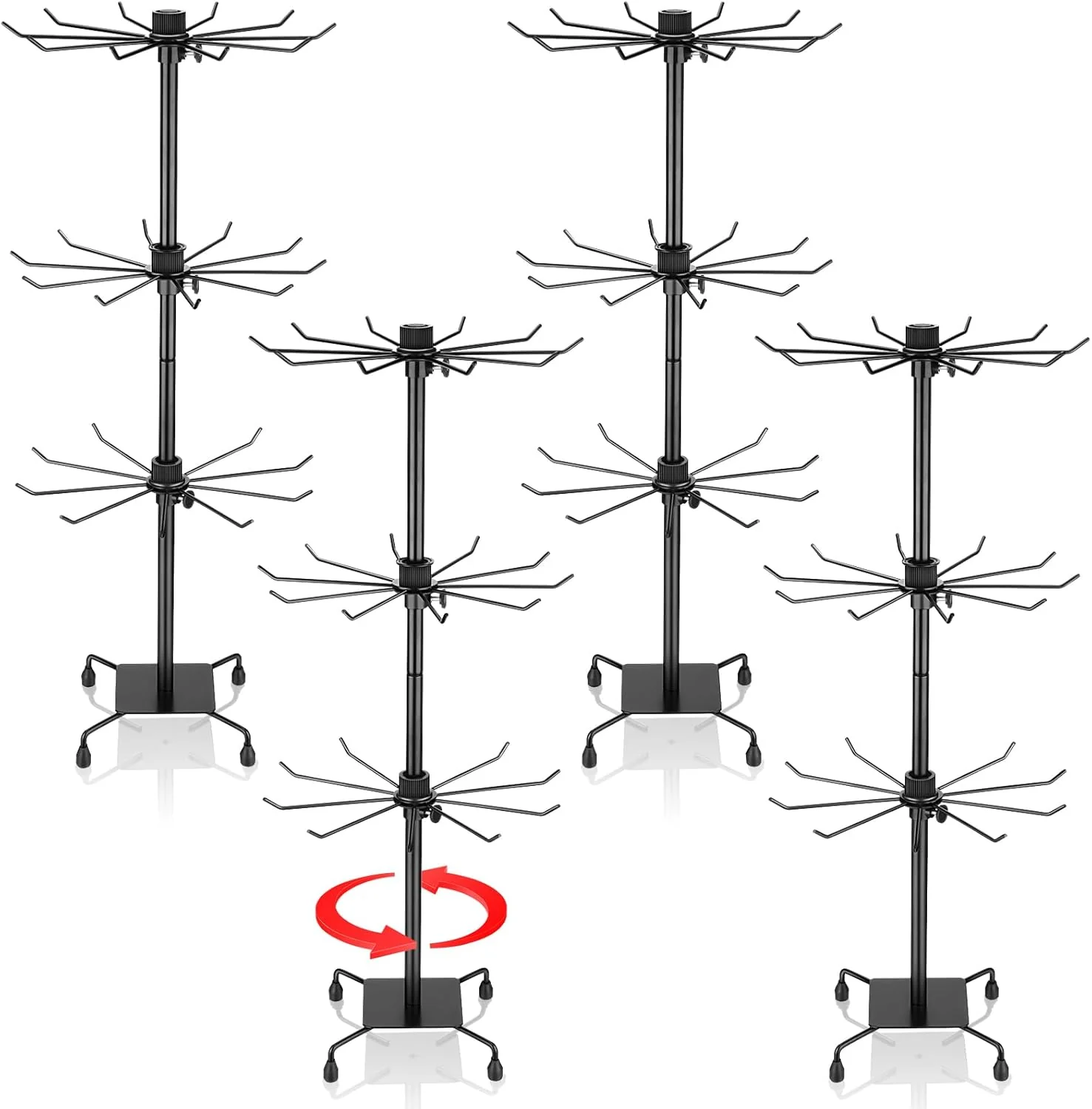 Ziliny 4 Pcs Rotating Jewelry Display stand Hanging Jewelry