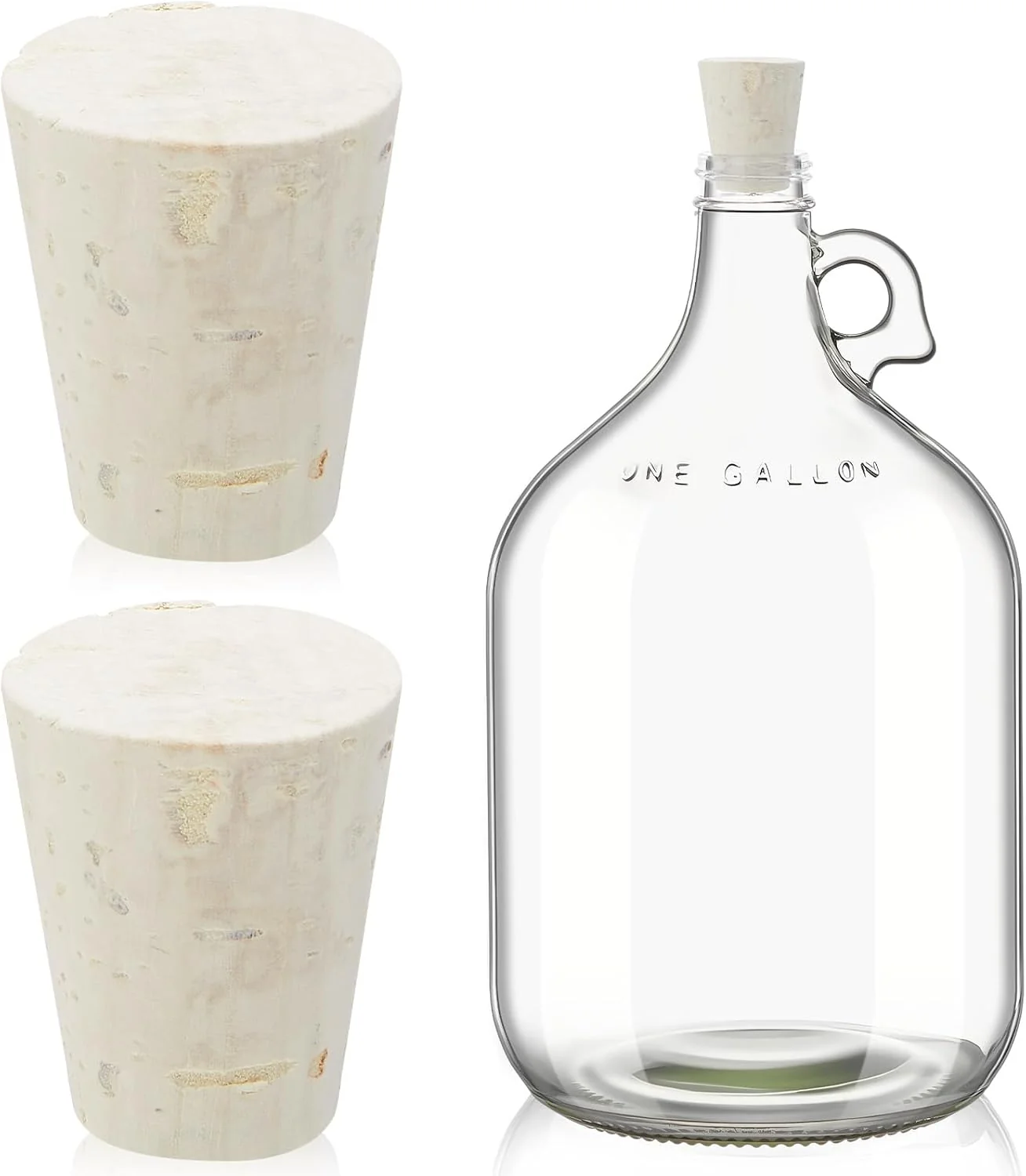 Ziliny 2 Pcs Carboy Cork Stopper, Glass Carboy Cap