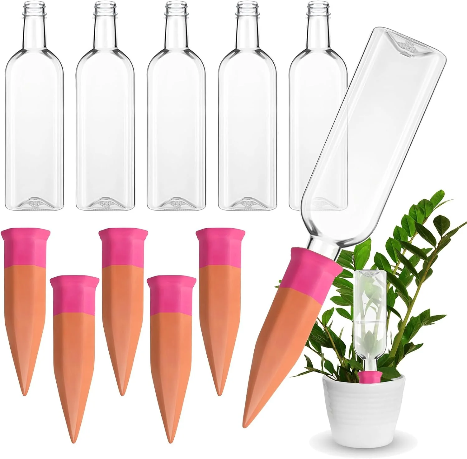 Ziliny 6 Sets Plant Watering Devices 6 Pcs Self