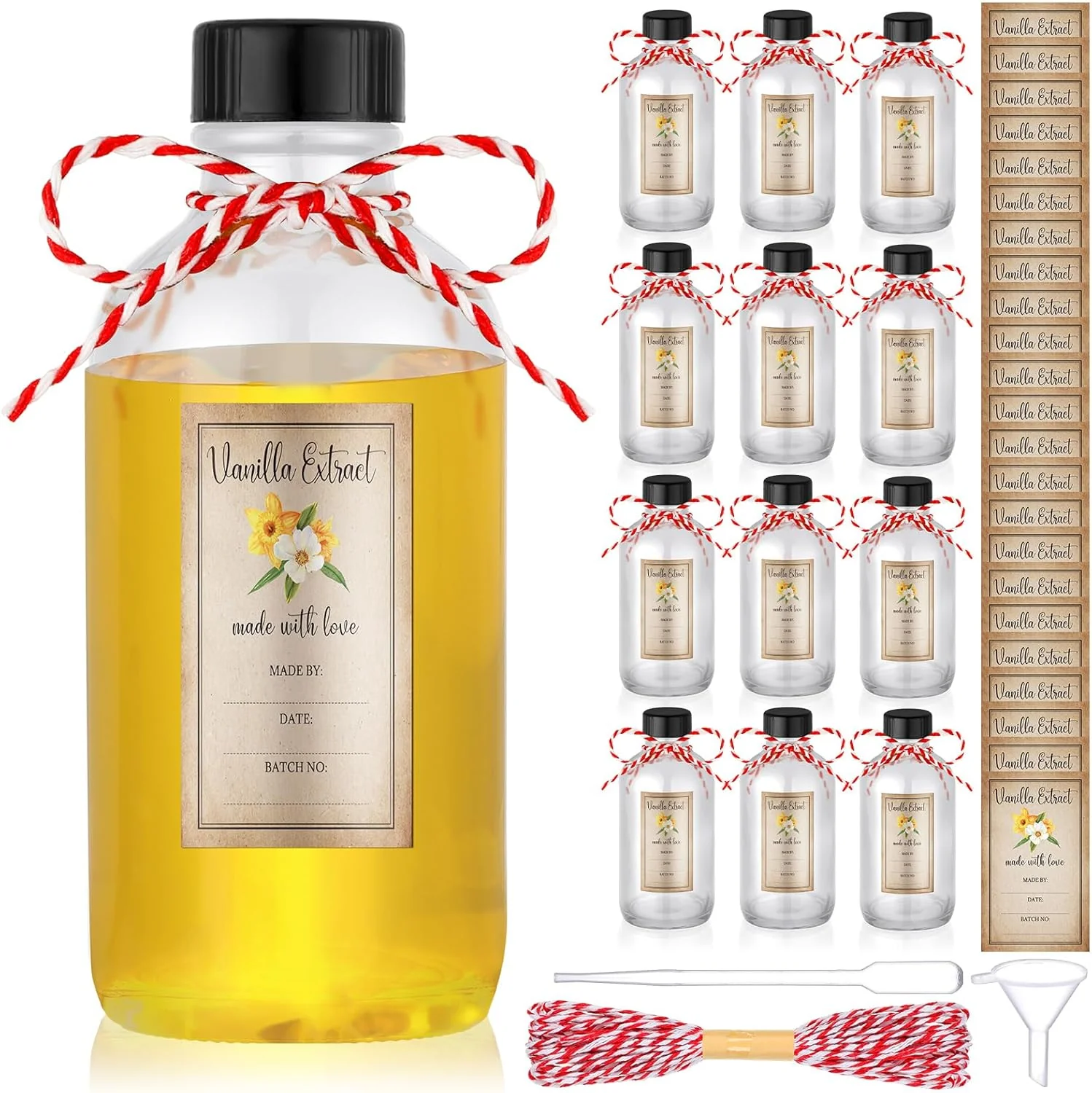 Ziliny 20 Pcs 4 oz Glass Bottles Boston Bottle