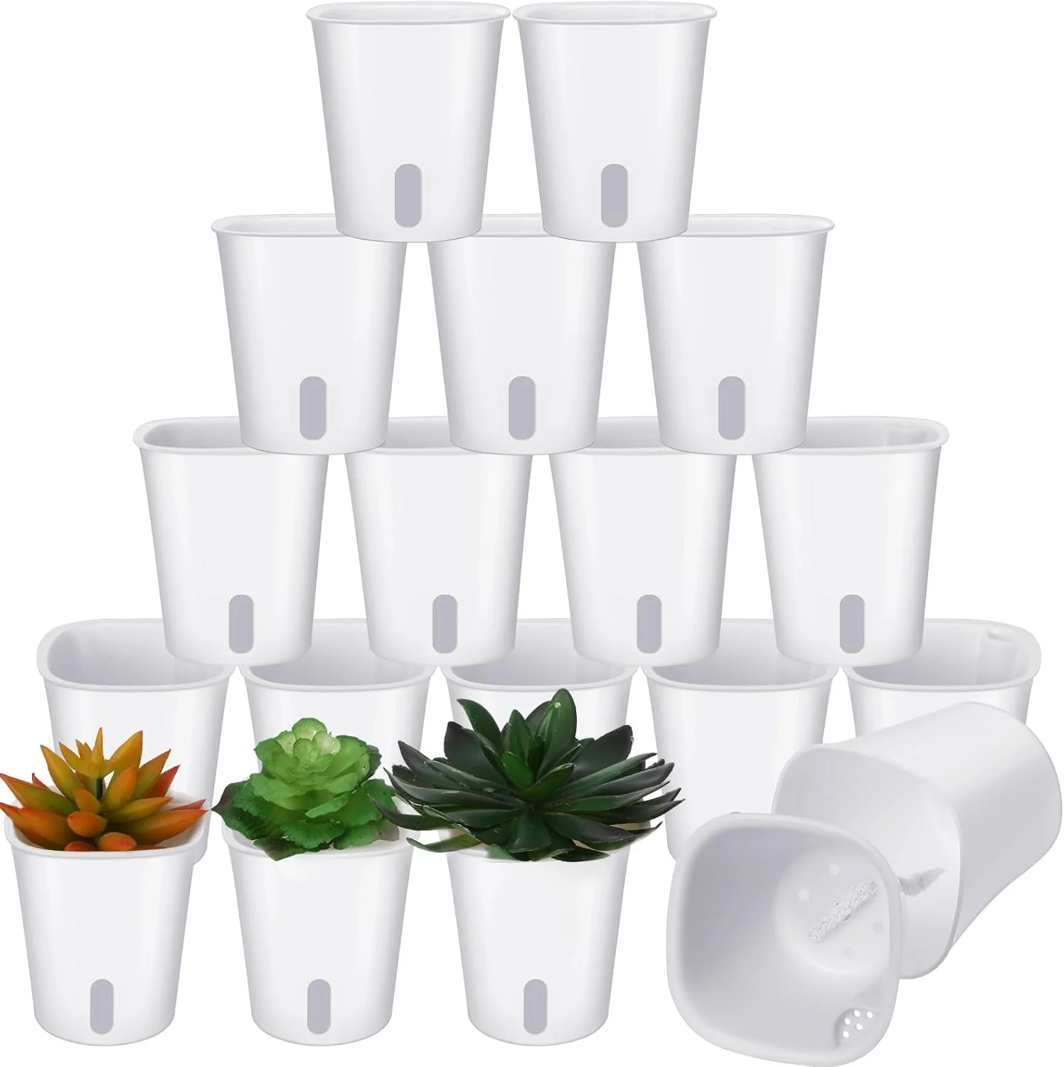 20 Pcs 3 Inch Self Watering Pots Self Watering Planters for...