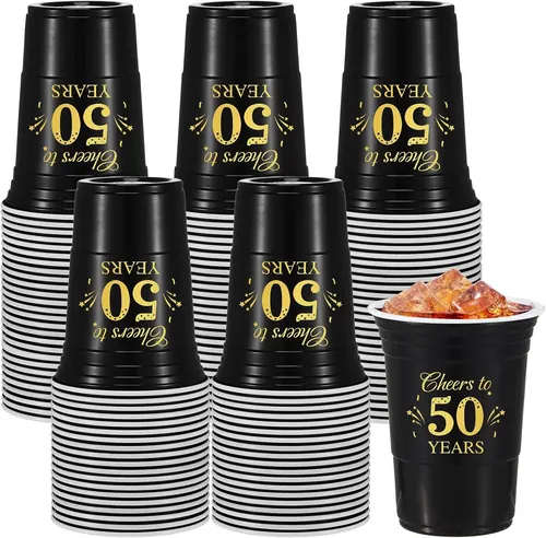 Ziliny 50 Pack 50th Birthday Decorations Birthday Cups 16