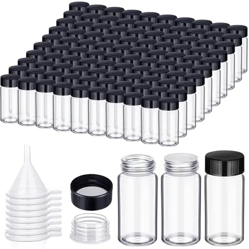 Ziliny 110 Pack 20 ml Glass Vials Clear Small