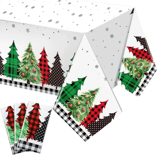 Ziliny 3 Pack Christmas Table Cloths 54 x 108