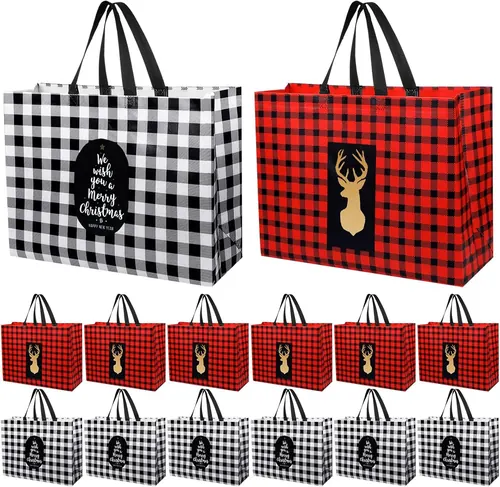Ziliny 24 Pack Extra Large Christmas Gift Bags 16.9''