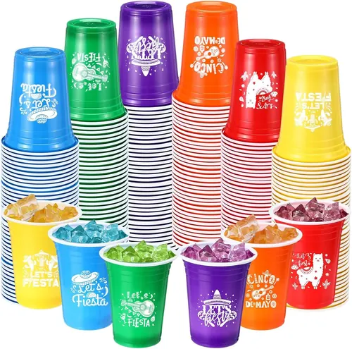 Ziliny 120 Pack Mexican Party Decorations Fiesta Cups Taco