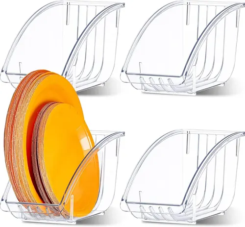 Ziliny 4 Pcs 10 Inch Paper Plate Holder Plastic