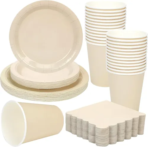 Ziliny 150 Pcs Disposable Party Dinnerware Supplies Set Includes