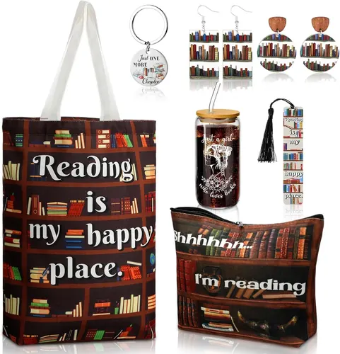 Ziliny 7 Pcs Book Lovers Gifts Set Book Makeup