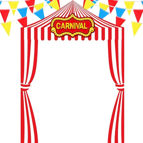 Ziliny 4 Pcs Carnival Circus Party Decorations Circus Banner
