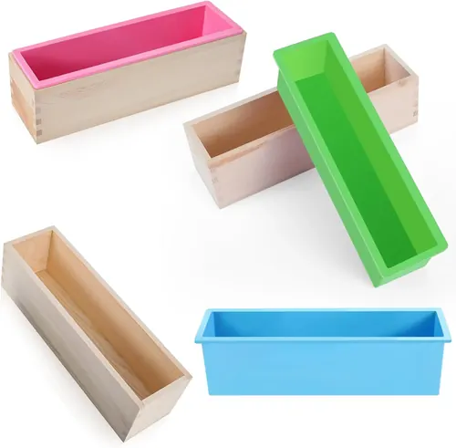 Ziliny 3 Pcs 42oz Soap Loaf Mold Flexible Rectangular