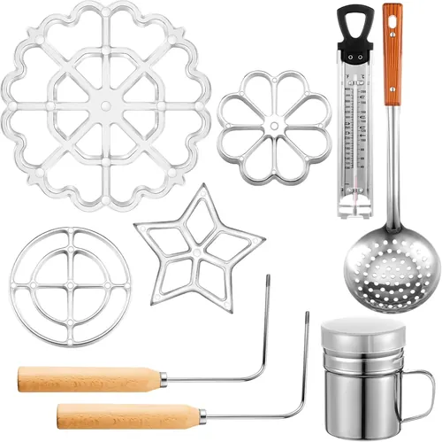 Ziliny 9 Pcs Rosettes Cooking Set Bunuelos Mold