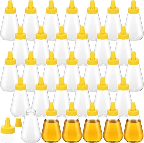 Ziliny 32 Pcs 7 oz Honey Squeeze Bottle Plastic