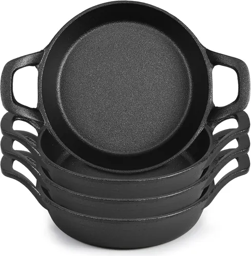 Ziliny Mini Cast Iron Skillets 6.3 x 6.3 x
