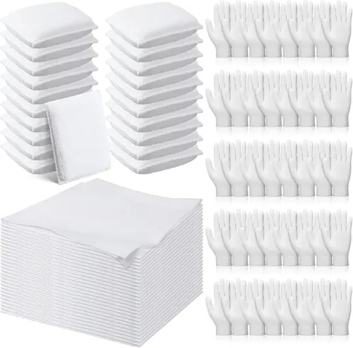 Ziliny 60 Pcs Wood Staining Applicator Kit Include Microfiber
