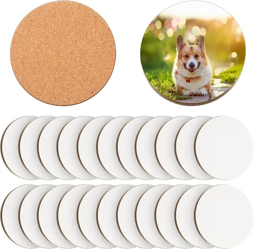 Ziliny 24 Pcs Sublimation Coasters 4 x 4 Inch