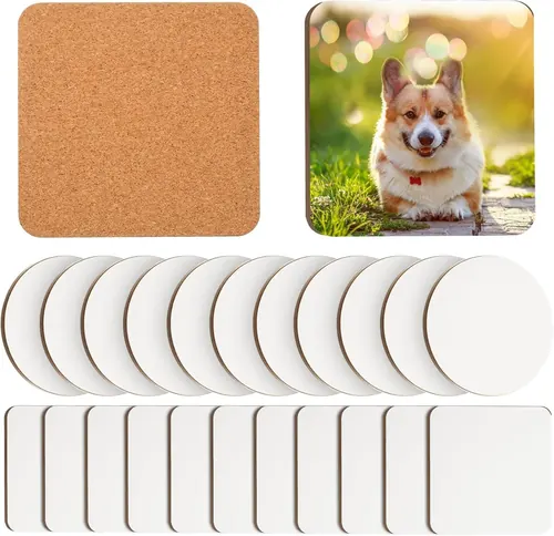 Ziliny 24 Pcs Sublimation Coasters (4 x 4 Inch