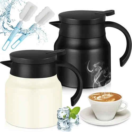 Ziliny 2 Pcs Coffee Carafes for Keeping Hot Cold